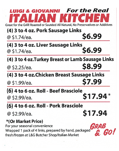 Menu Special Italian Kitchen 0920